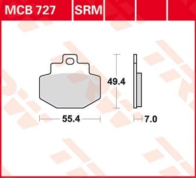TRW plaquette de frein à disque MCB727SRM