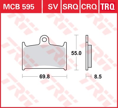 TRW disc brake pads MCB595SV