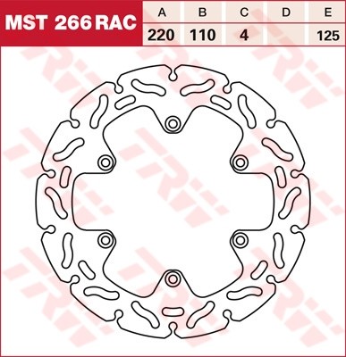 TRW Bremsscheibe starr MST266