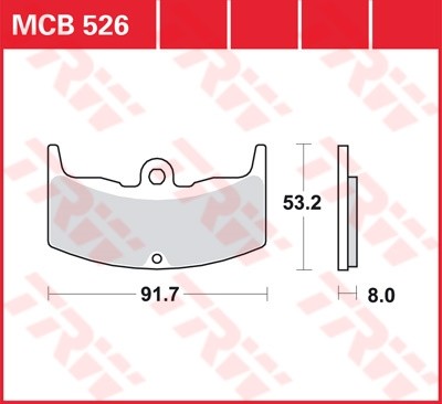 TRW plaquette de frein à disque MCB526