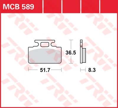 TRW plaquette de frein à disque MCB589