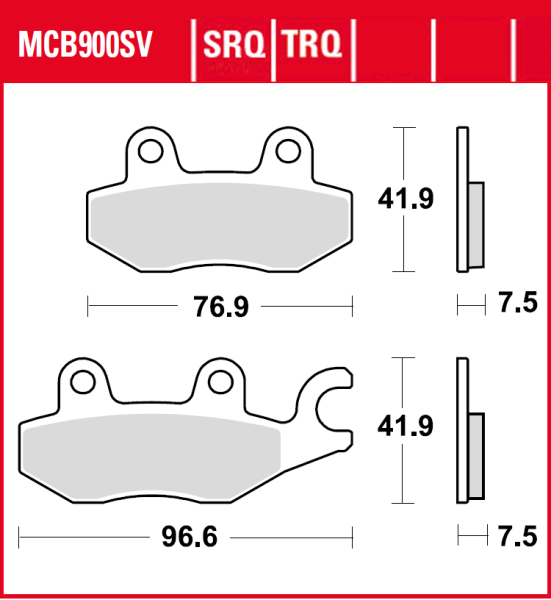 TRW disc brake pads MCB900SV