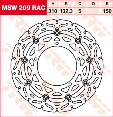 TRW brake disc floating MSW209RAC