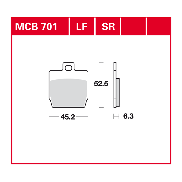TRW plaquette de frein à disque MCB701SR