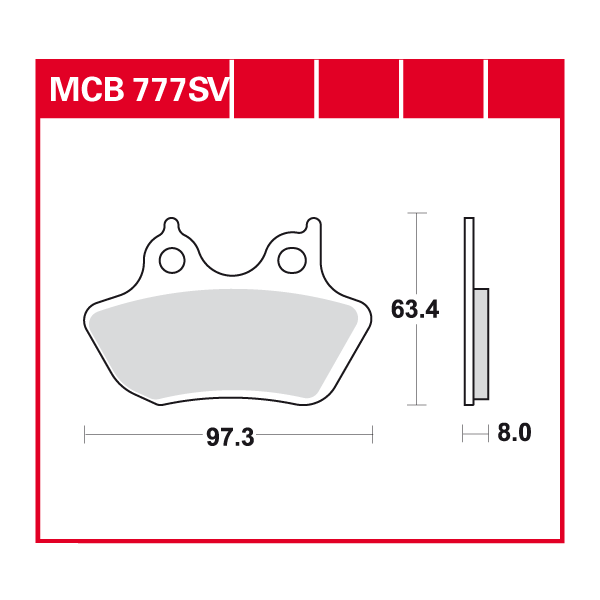 TRW disc brake pads MCB777SV