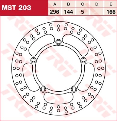 TRW brake disc fixed MST203