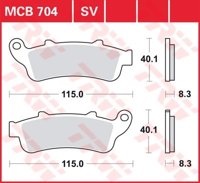 TRW disc brake pads MCB704SV