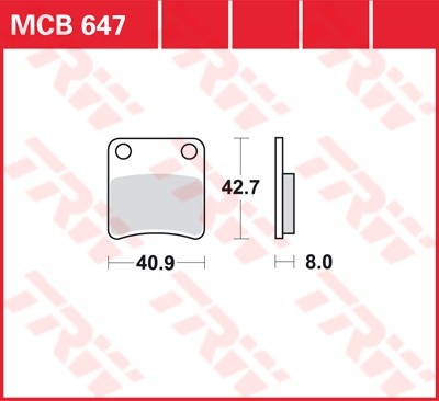 TRW disc brake pads MCB647