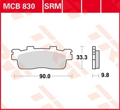 TRW plaquette de frein à disque MCB830