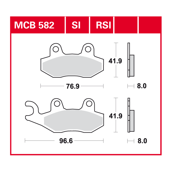 TRW plaquette de frein à disque MCB582
