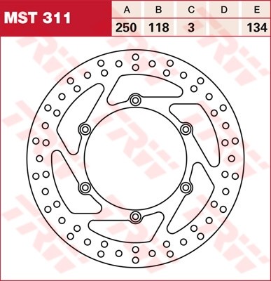 TRW Bremsscheibe starr MST311