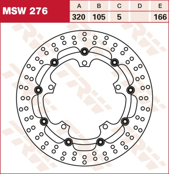 TRW disques de frein flottant MSW276