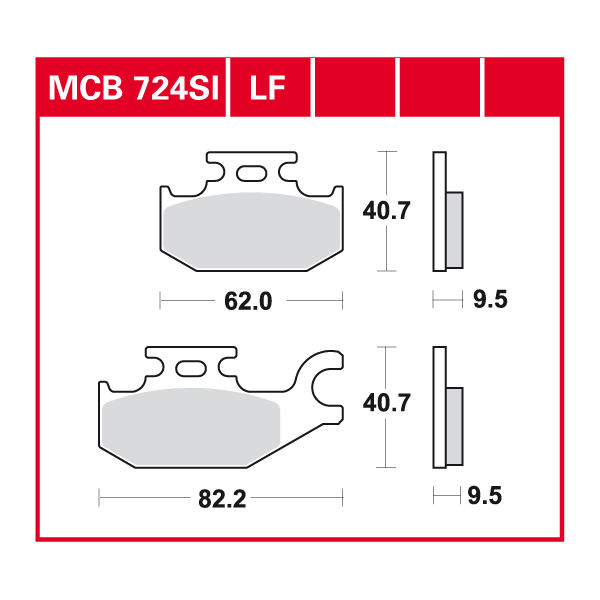 TRW plaquette de frein à disque MCB724