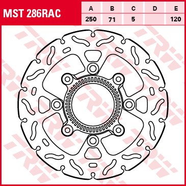 TRW disques de frein fixe MST286RAC