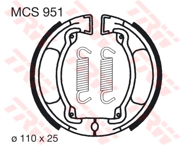 TRW mâchoires de frein MCS951