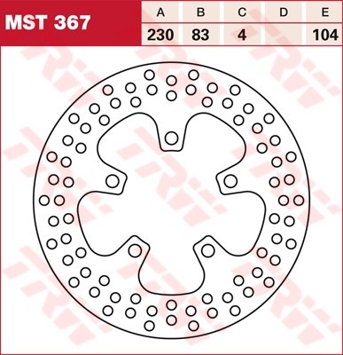 TRW Bremsscheibe starr MST367