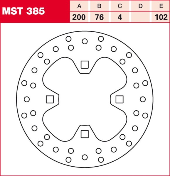 TRW brake disc fixed MST385