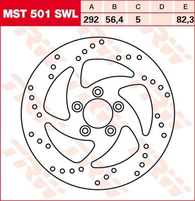 TRW brake disc fixed MST501SWL