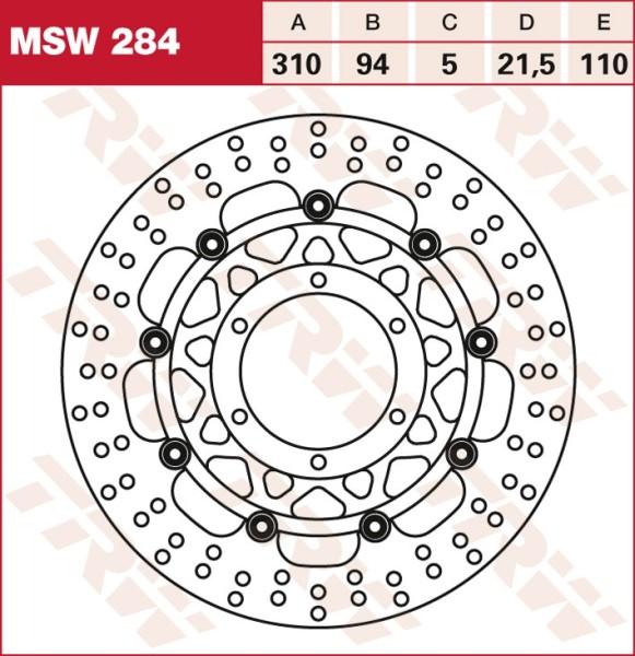 TRW brake disc floating MSW284