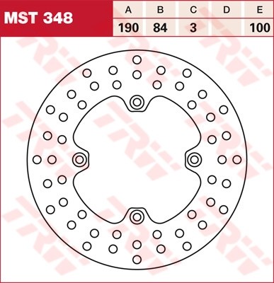 TRW brake disc fixed MST348