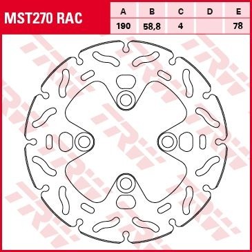TRW disques de frein fixe MST270RAC