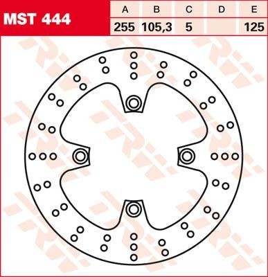TRW disques de frein fixe MST444