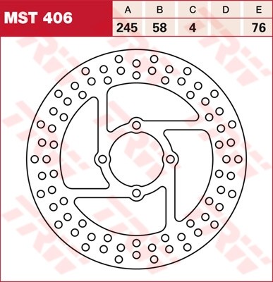 TRW brake disc fixed MST406