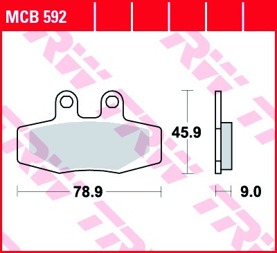 TRW plaquette de frein à disque MCB592