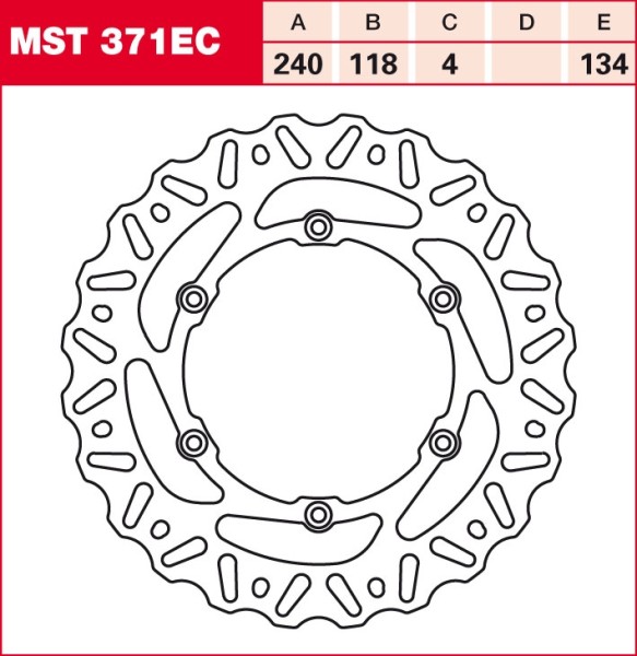 TRW disques de frein fixe MST371EC