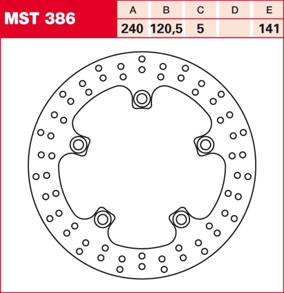 TRW disques de frein fixe MST386