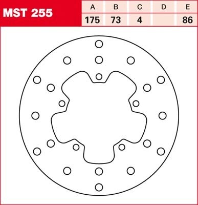 TRW Bremsscheibe starr MST255