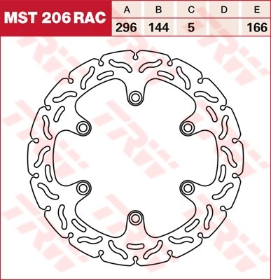 TRW Bremsscheibe starr MST206