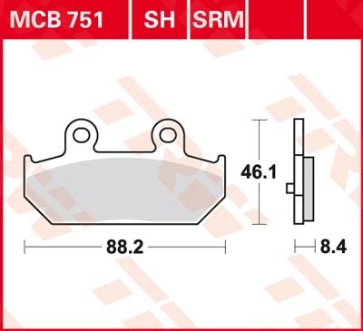 TRW plaquette de frein à disque MCB751SRM