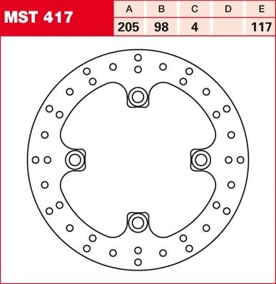 TRW disques de frein fixe MST417