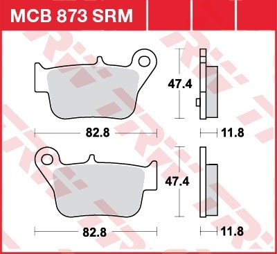 TRW disc brake pads MCB873SRM