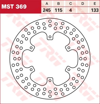 TRW disques de frein fixe MST369