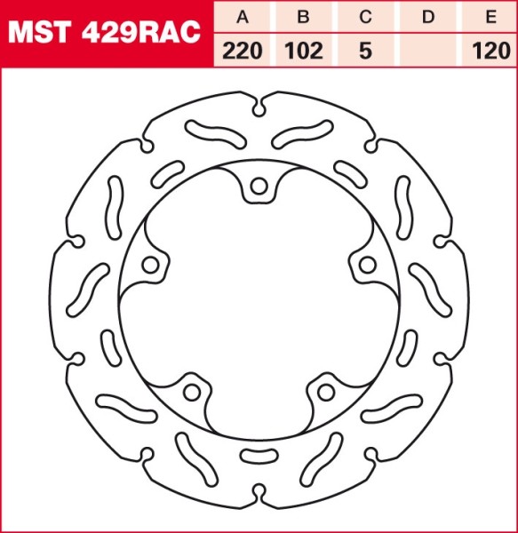 TRW RACING brake disc fixed MST429RAC