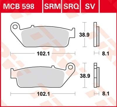 TRW disc brake pads MCB598SRM