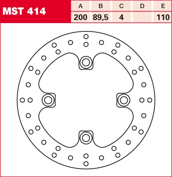 TRW Bremsscheibe starr MST414