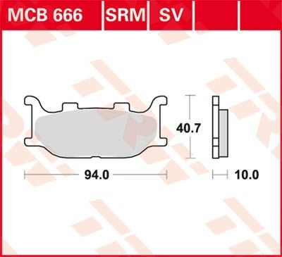 TRW plaquette de frein à disque MCB666SRM