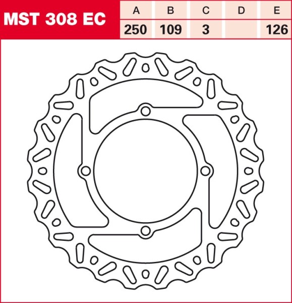 TRW disques de frein fixe MST308EC