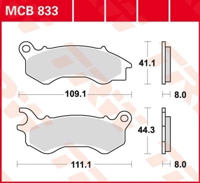 TRW disc brake pads MCB833