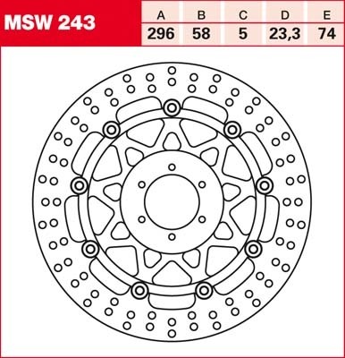TRW brake disc floating MSW243