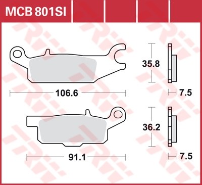 TRW disc brake pads MCB801SI