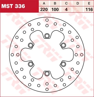 TRW disques de frein fixe MST336