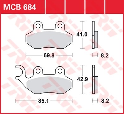 TRW plaquette de frein à disque MCB684