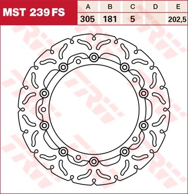 TRW disques de frein fixe MST239