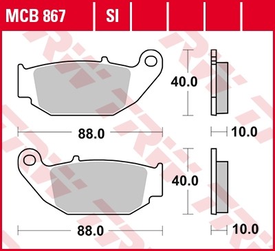 TRW disc brake pads MCB867SI