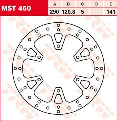 TRW Bremsscheibe starr MST460
