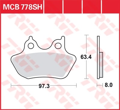 TRW plaquette de frein à disque MCB778SH